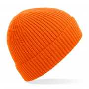 Oranje Muts Engineered Knit Ribbed Beanie B380